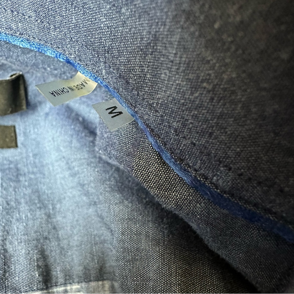 Bugatchi Patterned Blue Button Down Shirt - image 6